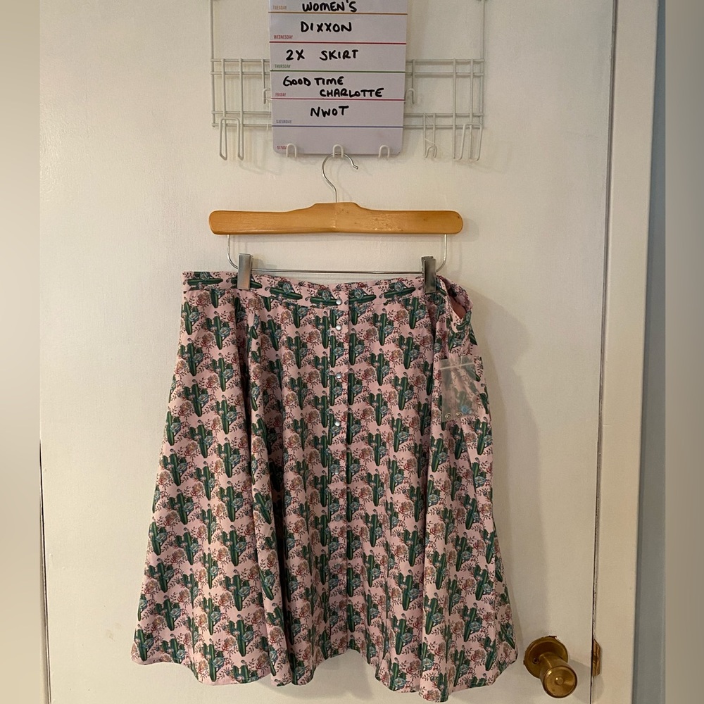 2XL Dixxon skirt - Good time charlotte cactus print